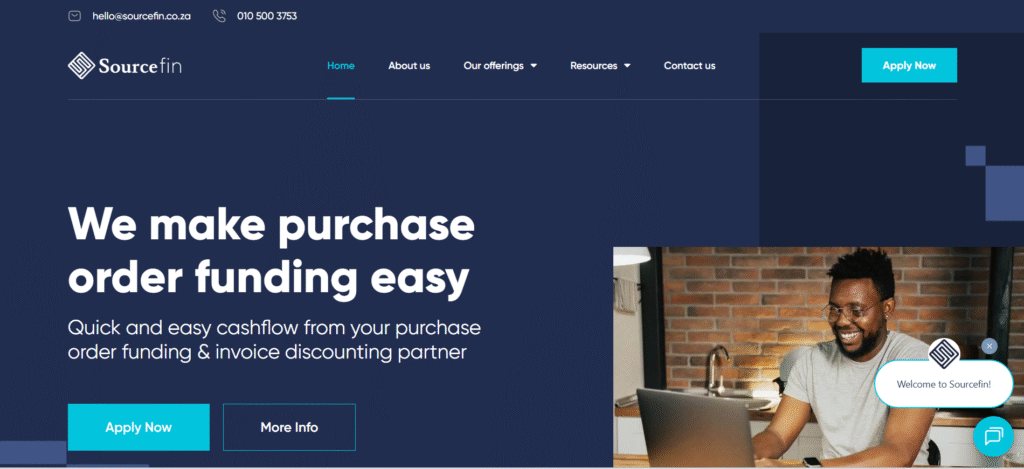SourceFin Funding portal South Africa – apply for SME finance and working capital online